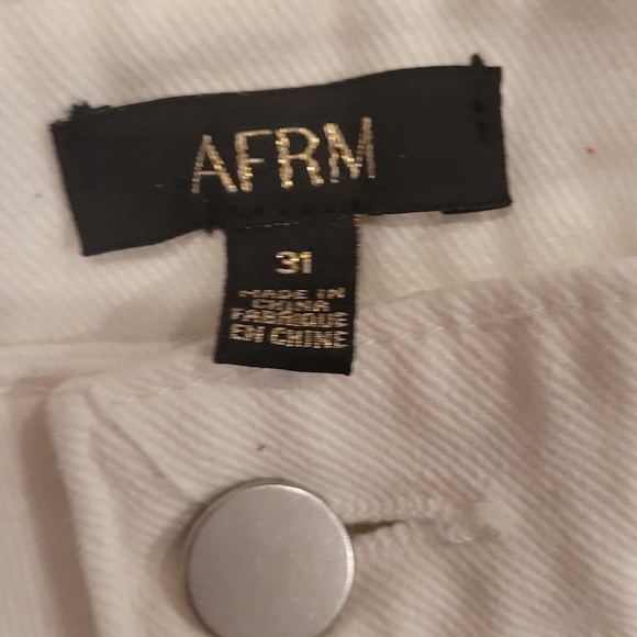 NWT AFRM RIPPED WHITE JEANS - Picture 5 of 7